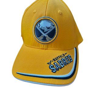 Buffalo Sabres NHL Logo and Name Gold  Fan Favorite Velcro Hat